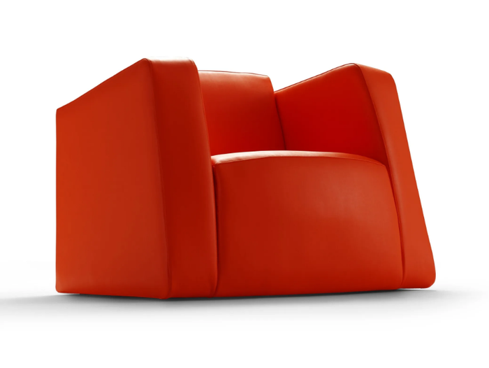 LAB 6 - TOTEMA - TOON - Leather armchair with armrests _ Crearte Collections